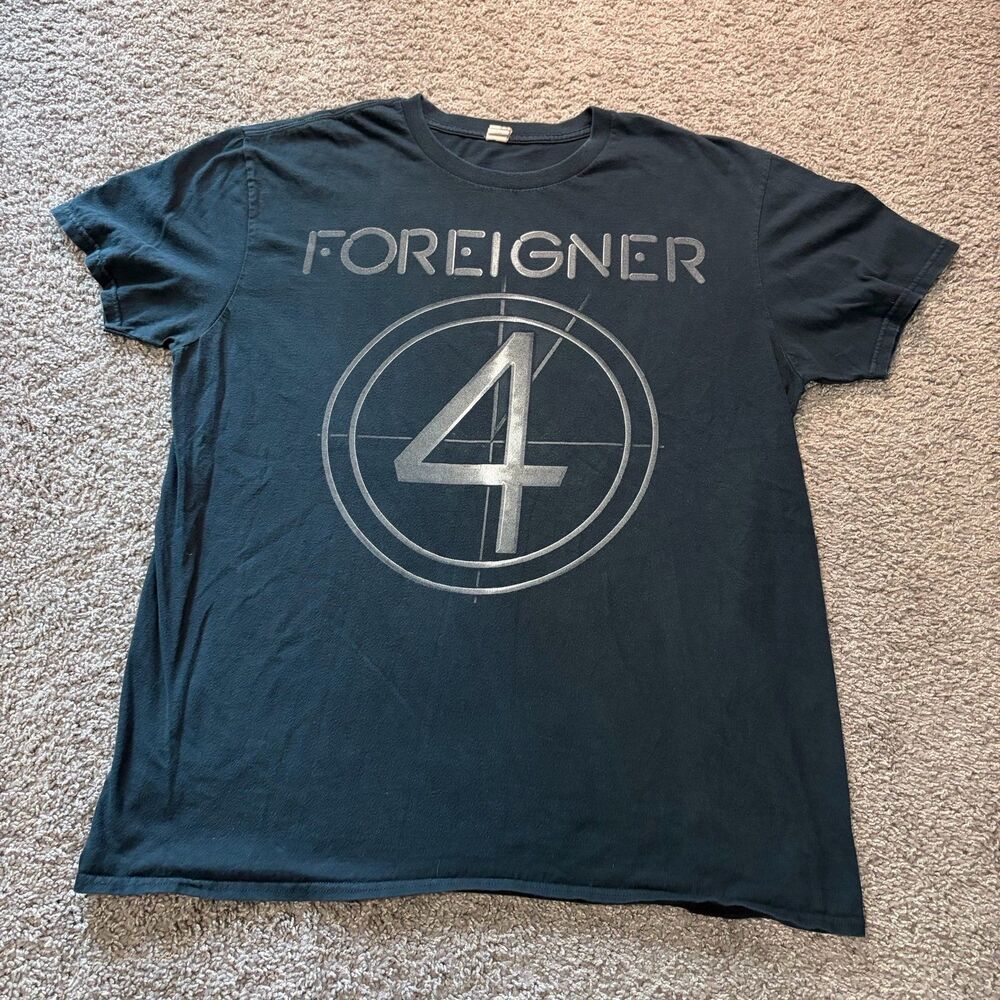 Foreigner 4 2015 North America Tour T Shirt Band Black Size XL Anvil